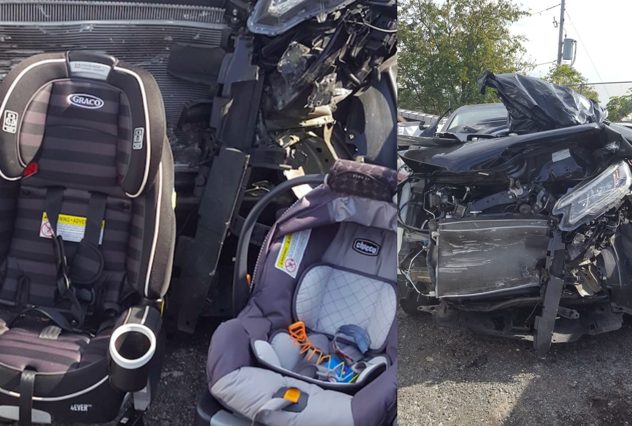 Damage to car seat after an accident